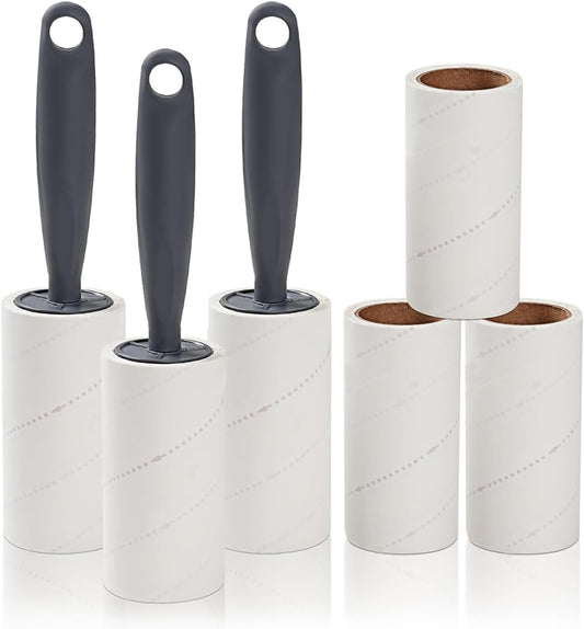 Lint Roller - 540 Sheets Lint Rollers for Pet Hair Extra Sticky,6 Refills with 3 Handles, Lint Remover for Clothes,Couch, Furniture, Portable Lint Roller for Dog Cat Hair
