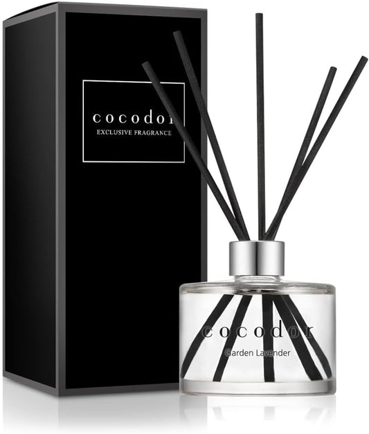 COCODOR Signature Reed Diffuser Set/Garden Lavender / 6.7oz /1 Pack/Home Fragrance Diffuser, Oil Scent Diffuser for Bathroom Shelf Decor