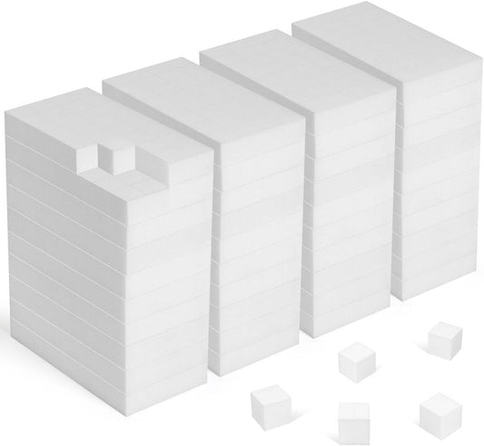 16x8x2cm 40PCS (32 Small Pieces of Each Pack) Melamine Sponge Magic Eraser Sponge in Bulk Small Cleaner Pads Melamine Pads for Dishes Cleaning Eraser for Kitchen, Bathroom, Toilet