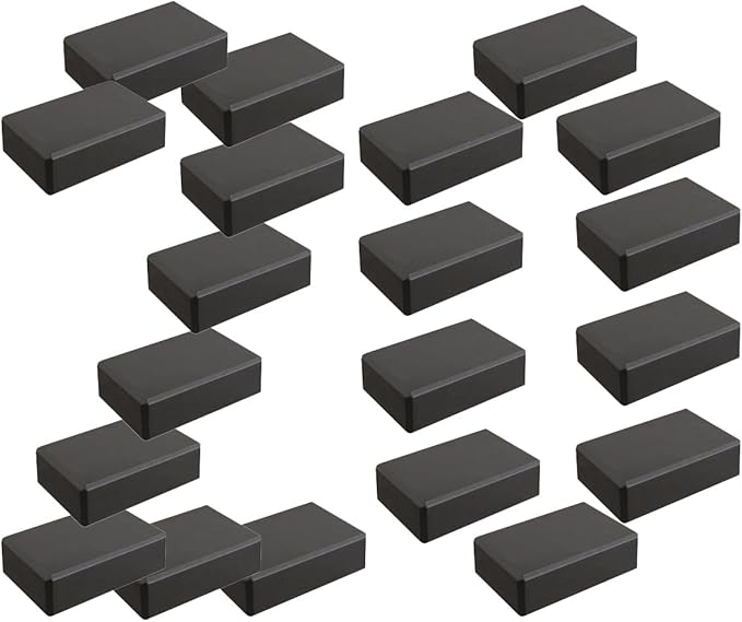 Hello Fit 3" Yoga Block, 20 Pack Bulk EVA Foam Yoga Blocks, Firm and Supportive Yoga Brick, Balance Foam for Stretching, Pilates, and Workout, 3" x 6" x 9"