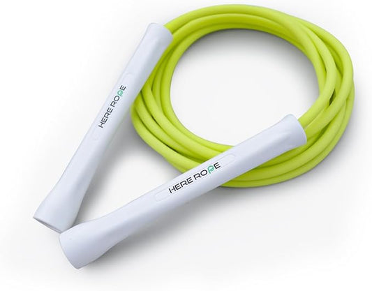 Hererope 6MM PVC Jump Rope for Men & Women Fitness, Speed, Tricks, Cardio Training, Boxing Jump Rope with Unbreakable Handles and Non-Kinking Skipping Rope, Adjustable Jumprope for Indoor Outdoor