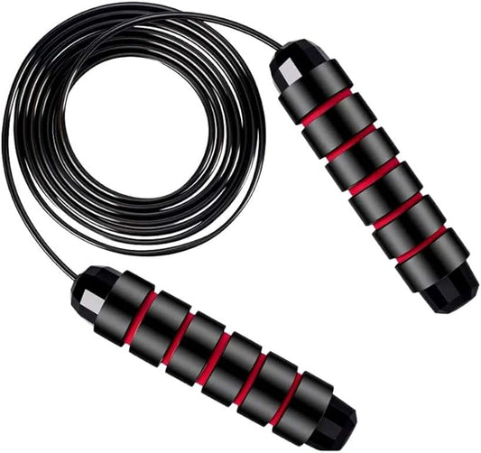 Tangle-Free Rapid Speed Jump Rope with Ball Bearings, Adjustable Jump Rope for Fitness Rapid Speed Jumping Rope with Foam Handles for Workout Boxing Home Exercise Slim Body Training for Men Women
