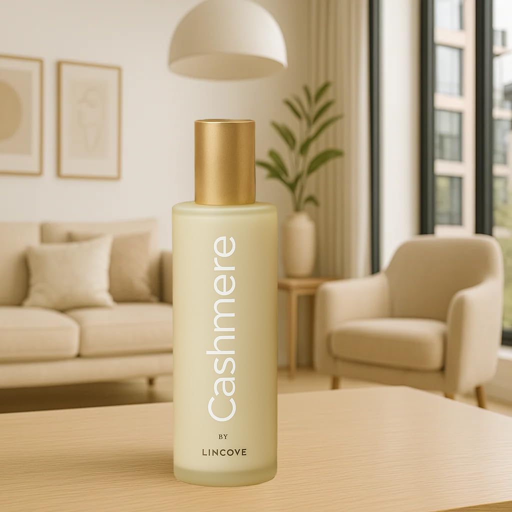 Lincove Luxury Room Spray - Vegan Cashmere Room Freshener for Linen and Bedding - 4 Oz Odor Eliminator Air Freshener for Bedrooms, Guestrooms