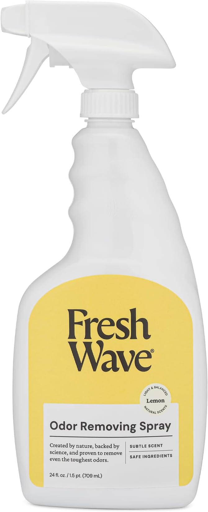 Fresh Wave Lemon Scent Odor Eliminator Spray & Air Freshener, 24 fl. oz. | Odor Absorber for Home, Furniture, Fabrics & Trash | Safer Odor Relief