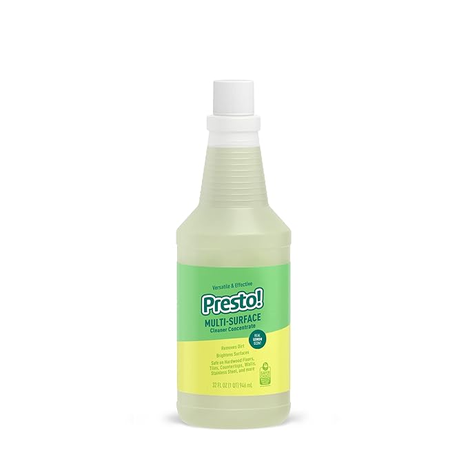 Amazon Brand - Presto! Multi-Surface Cleaner Concentrate, 2X Concentrated Formula, Lemon Scent, 32 fl oz (Pack of 2)