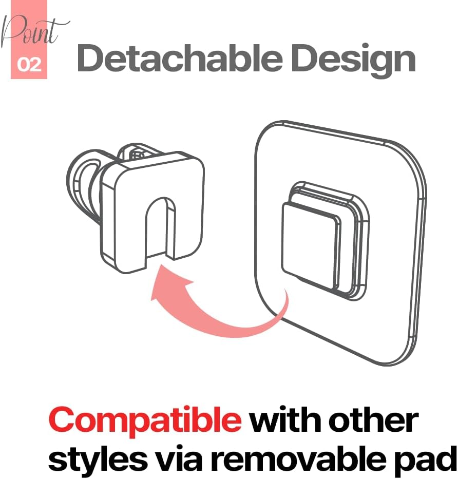 1+1 Silunity Silicone Toothbrush Holder - Suction & Stick, Reusable Sticker - Wall Mounted for Bathroom/Shower - Made in Korea - Ideal for Toothbrushes/Razors (Navy Pad (1+1), Single)