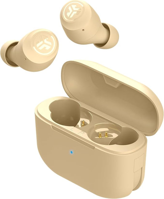 JLab Go Air Pop+ Tones True Wireless Earbuds, in Ear Headphones, Bluetooth Earphones, 35H Playtime Ear Buds, Bluetooth Earbuds with Microphone, USB-C Charging Case, Dual Connect, EQ3 Sound, (155 N)