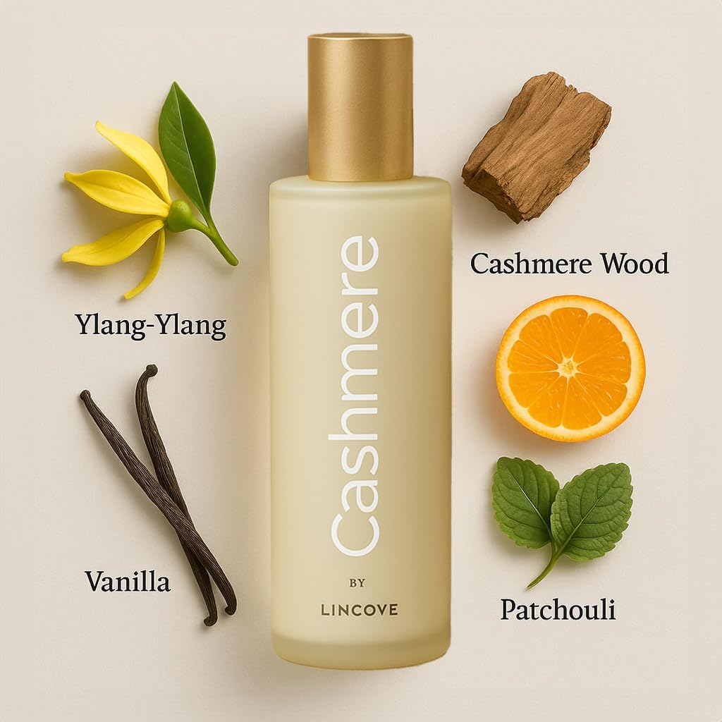 Lincove Luxury Room Spray - Vegan Cashmere Room Freshener for Linen and Bedding - 4 Oz Odor Eliminator Air Freshener for Bedrooms, Guestrooms