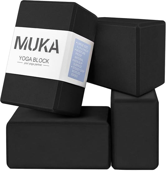 Muka Yoga Blocks 9 x 6 x 4 Inch, High Density EVA Foam Yoga Brick for Meditation, Pilates