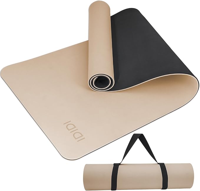 Yoga Mat with Strap,Non-Skid Workout Mat,8mm Thick Yoga Mat,POE Yoga Mats for Women Men Kids,Exercise Mat with Easy-Cinch,72"x24"x0.32” (183x61x0.8cm)