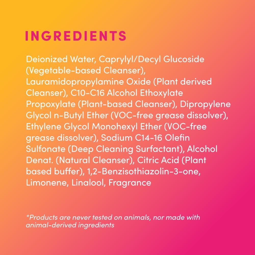 Clean Revolution SuperWash Dish Soap Spray 18oz Refill Supply Container, Ready to Use Formula, Citrus Fragrance, 3 Pack - Made in USA