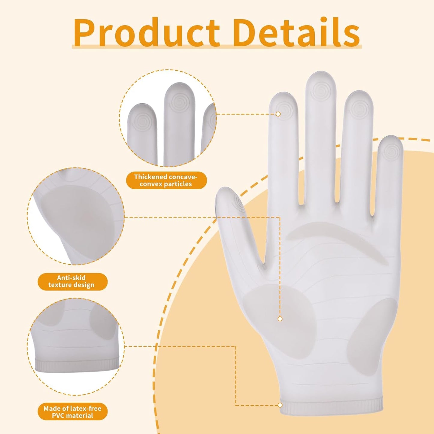 WINWIN Multi-purpose Silicone Gloves - High Elasticity, Food Grade, Reusable Gloves for Household Cleaning, Catering, and Kitchen Use