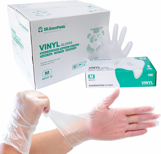 Clear Vinyl Food Safe Disposable Gloves Latex Free Powder Free for Food Prep Handling Cooking Cleaning
