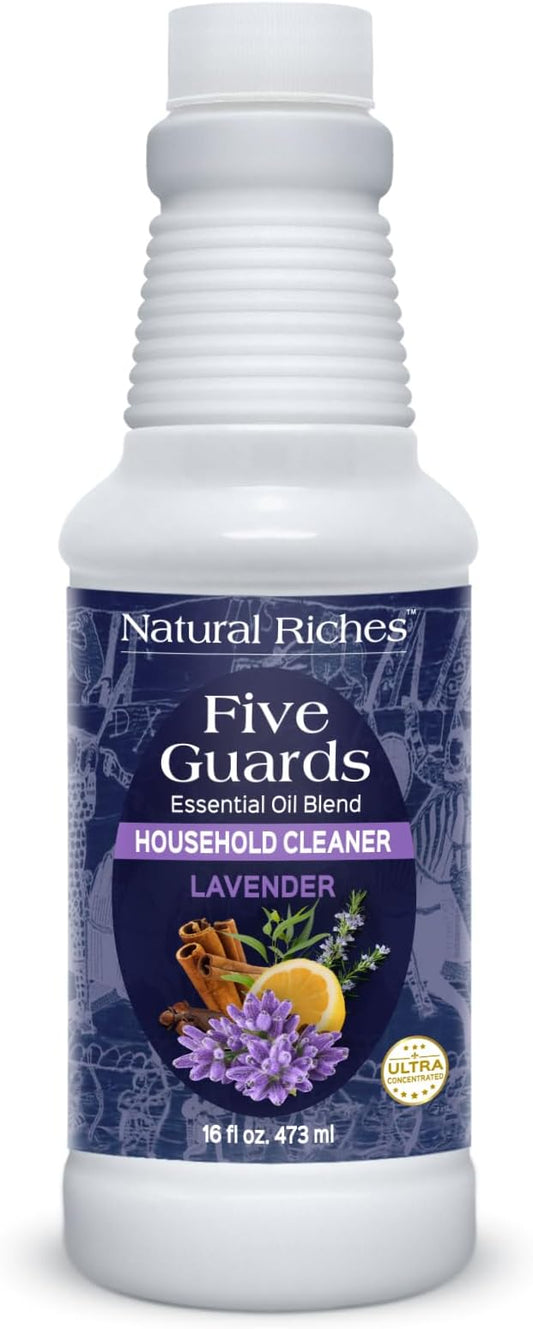 Natural Riches Household Cleaner Concentrate Five Guards Lavender scent from The Tales of French stories of Thieves Essential oil Blend household cleaner - 16 fl oz