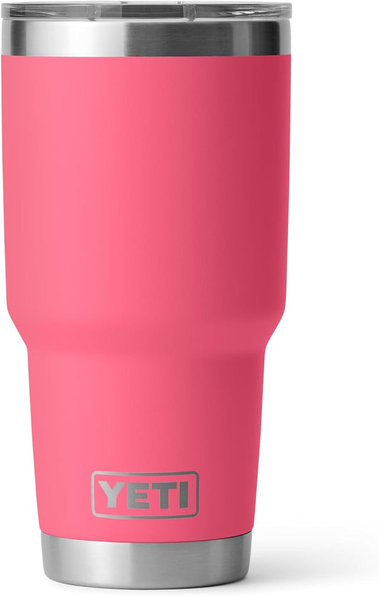 YETI Rambler 30 oz Tumbler, Stainless Steel, Vacuum Insulated with MagSlider Lid, Tropical Pink