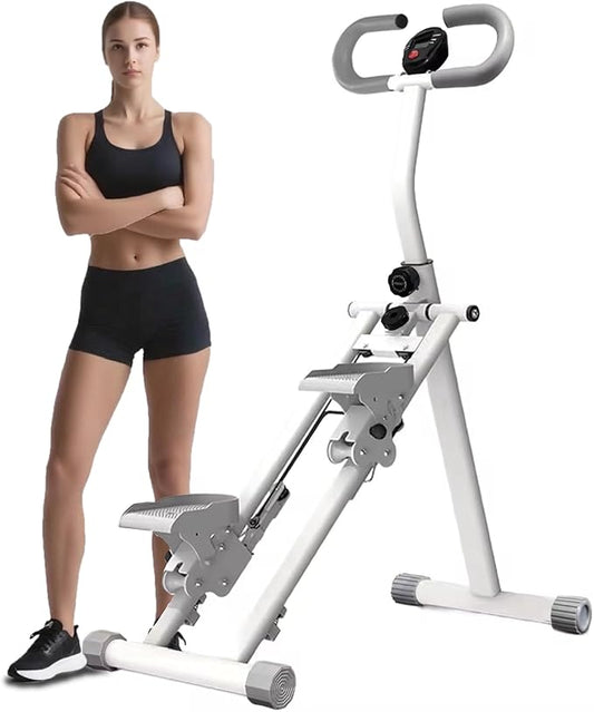 Stair Stepper for Home Gym, Vertical Climber Workout Machine for Full-Body Workout, Folding Cardio Exercise Climber with Adjustable Handles-Black