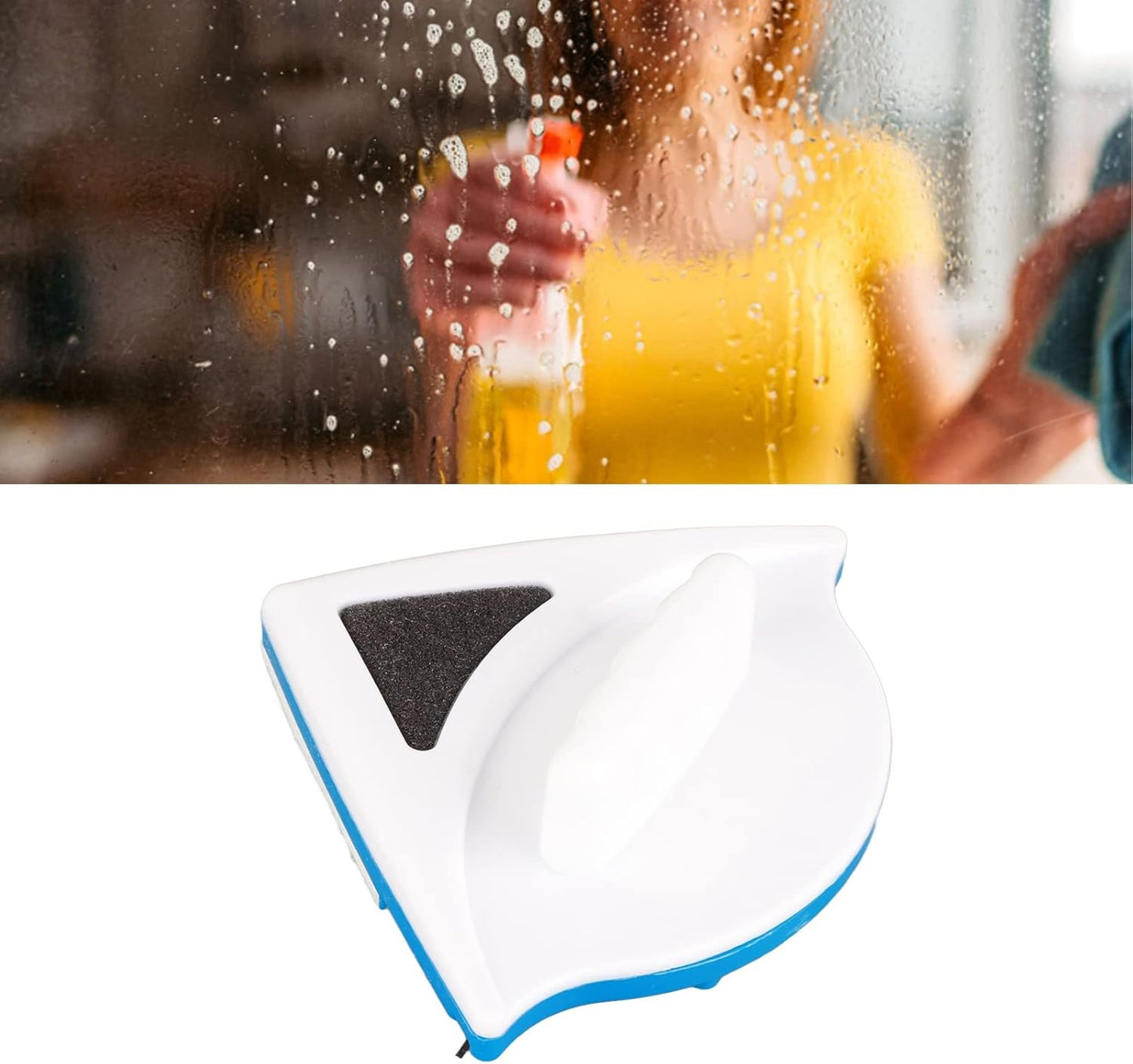 Universal Glass Cleaning Tool 20 30mm Magnetic Window Cleaner High Exterior Window Glass Cleaner Double Sided Strong Magnetic Window Cleaner Safe and Anti Falling (3-8mm)