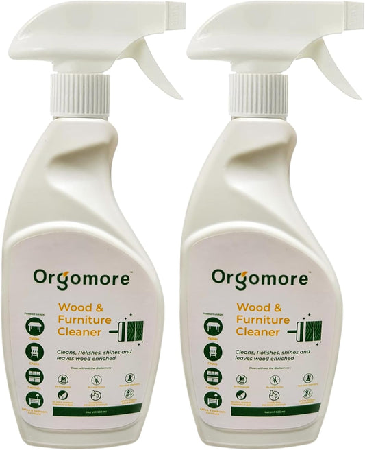 Plant-Based Daily Wood Cleaner (2-Pack-34 Fl oz) | 3-in-1 Cleans, Shines & Protects | Tall Oil + Coconut-Based Formula | No Wax Residue | Safe for Pets, Skin & Planet