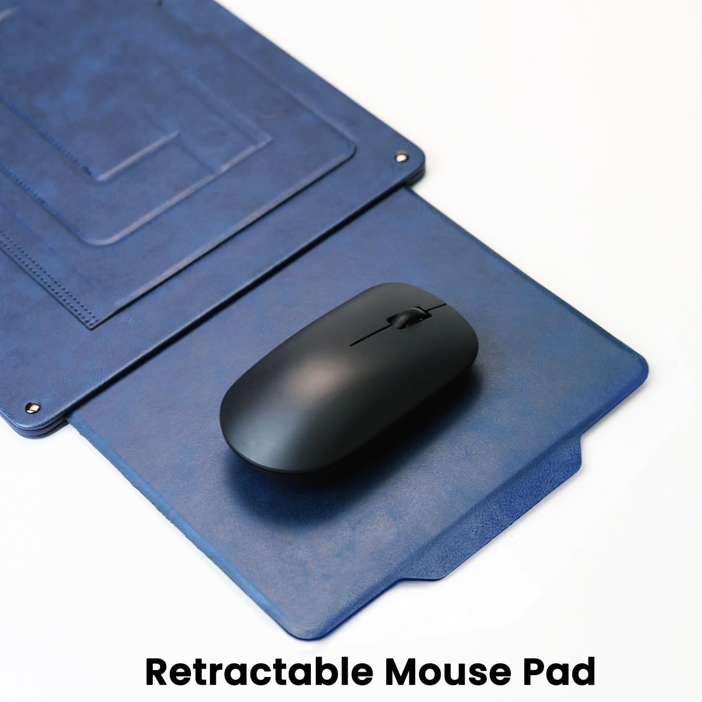 PUNCUBE Portable Lap Desk -Ultra Slim&Compact Laptop Desk in Sleek Design with Retractable Mouse Pad, Adjustable Stand, Expandable Surface, and Heat Protection for Laptops and Tablets (Midnight Blue)