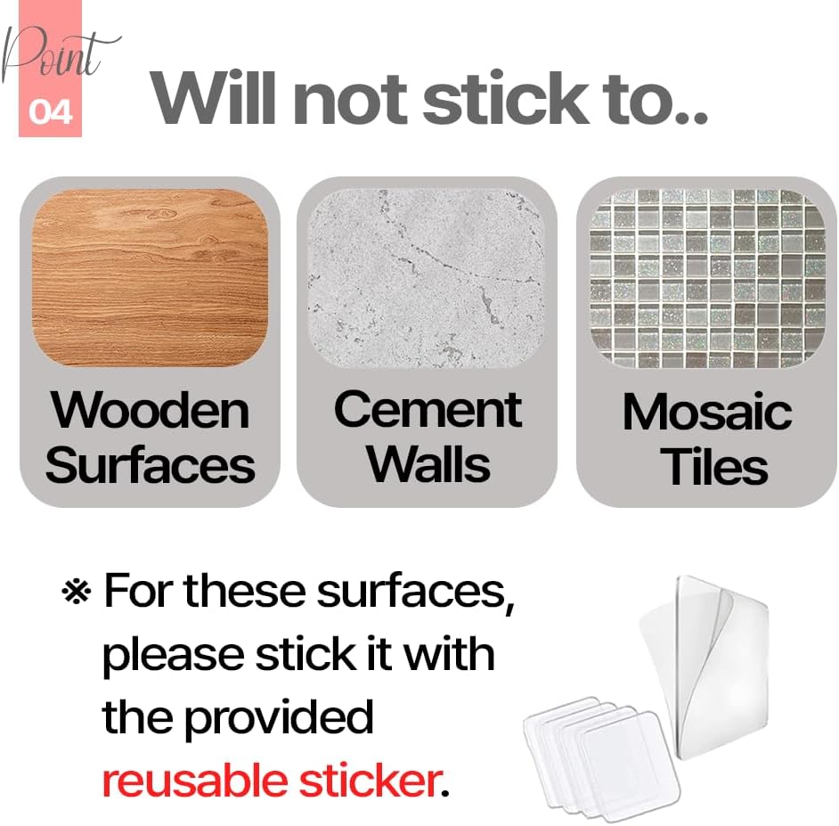 1+1 Silunity Silicone Toothbrush Holder - Suction & Stick, Reusable Sticker - Wall Mounted for Bathroom/Shower - Made in Korea - Ideal for Toothbrushes/Razors (Navy Pad (1+1), Couple)