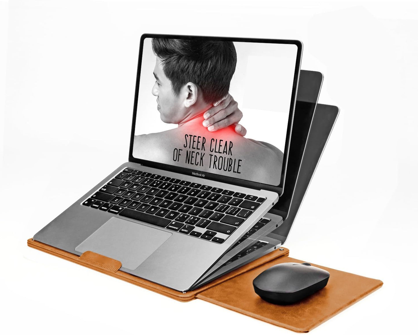 PUNCUBE Portable Lap Desk -Ultra Slim&Compact Laptop Desk in Sleek Design with Retractable Mouse Pad, Adjustable Stand, Expandable Surface, and Heat Protection for Laptops and Tablets (Blonder Brown)