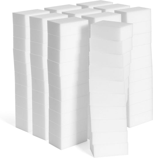 (100 Pack 3.1"x1.9"x1.1") Melamine Sponges Magic Cleaning Sponges in Bulk Eraser Sponges for Kitchen Bathroom Cleaning Supplies for Stains and Dirt