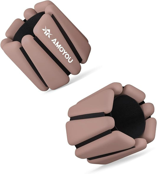 AMOYOU Wrist & Ankle Weights for Women – 2 lb Ankle Weights (Set of 2, 1 lb Each) | Arm Weights for Women | Leg Weights for Walking, Yoga, Cardio & Strength Training