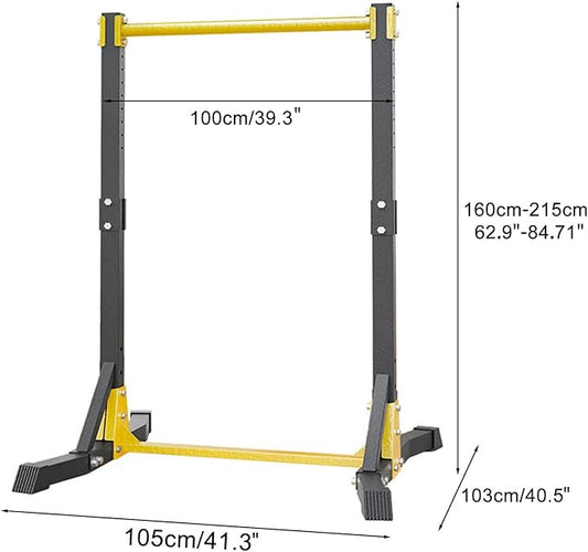 Pull Up Bar Free Standing, 400LBS Capacity Pull Up Station with 11 Adjustable Heights, Multifunctional Chin Up Bar for Home Gym, Strength Training Equipment for Dip Push Up Vertical Knee Raise