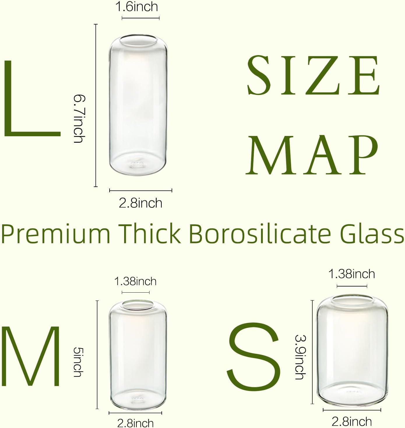 ZENS Bud Vases Set of 3, Modern Small Glass Vases for Flower Clear Bud Vases for Wedding Centerpiece, Blown Thicker Glass Small Vase for Flowers, Wedding Party Events Home Bathroom Decor