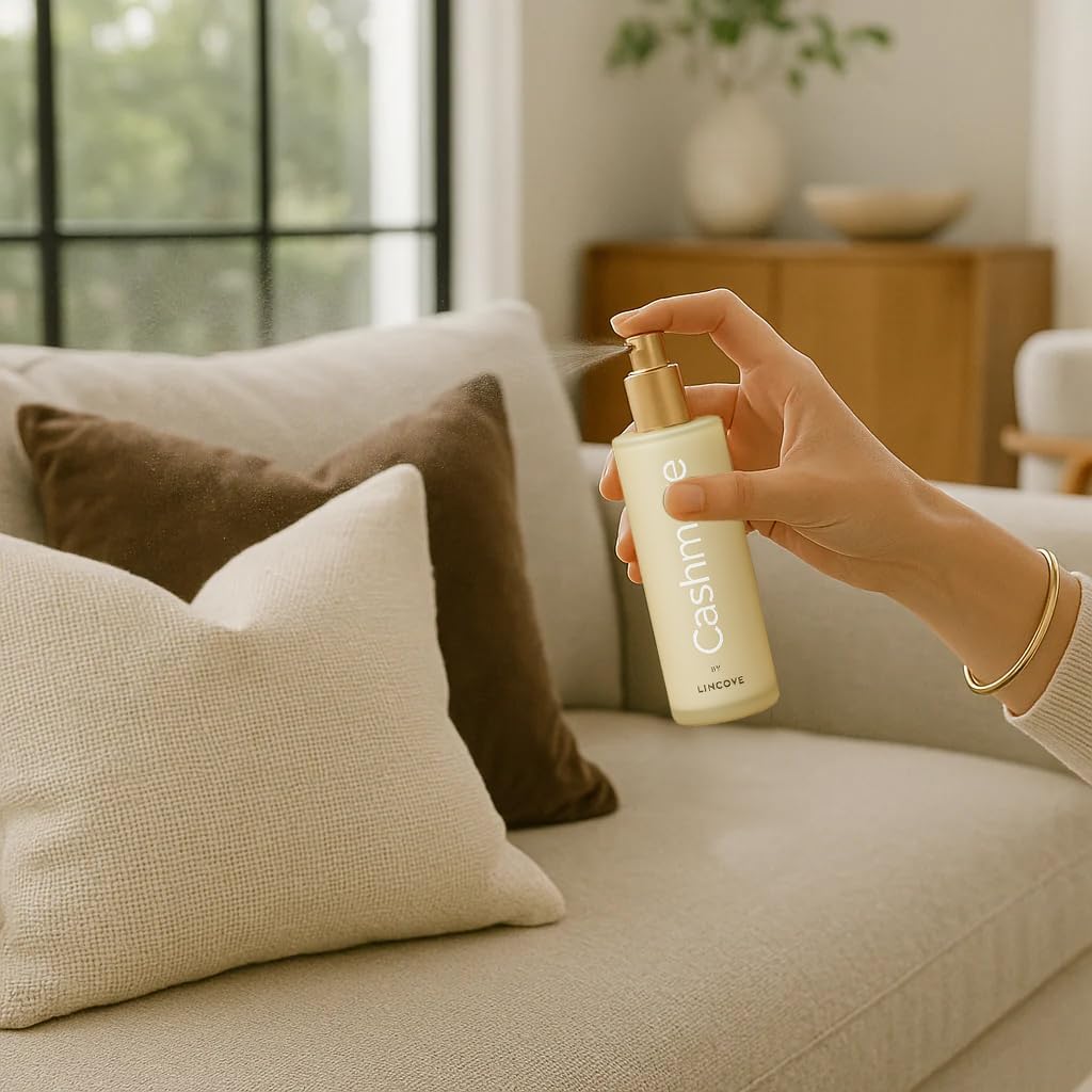 Lincove Luxury Room Spray - Vegan Cashmere Room Freshener for Linen and Bedding - 4 Oz Odor Eliminator Air Freshener for Bedrooms, Guestrooms