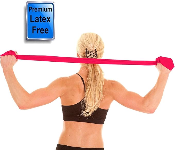 Resistance Band for Working Out - 8,16,24 Yard Resistance Bands Bulk Rolls - 10 Strengths in Light Medium and Heavy Exercise Bands - Latex Free Workout Bands Including iPhone App and e-Book