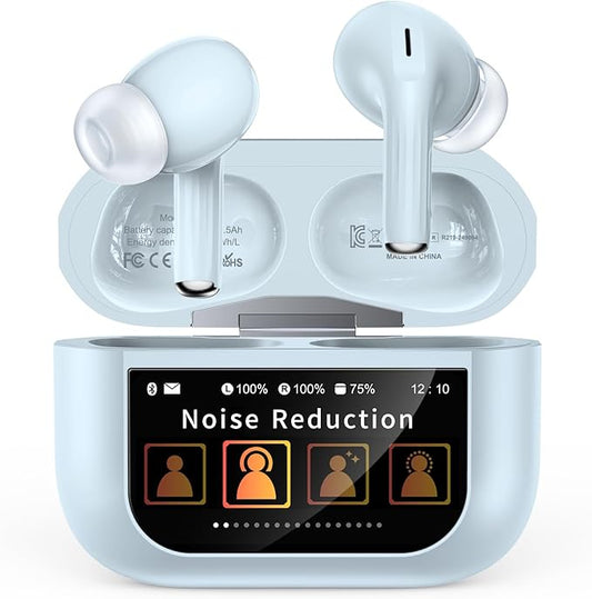 Wireless Earbuds, Active Noise Cancelling, Bluetooth in-Ear Headphones with Charging Case, Bluetooth 5.4 Ear Buds for Laptop, Android/iOS, Pad