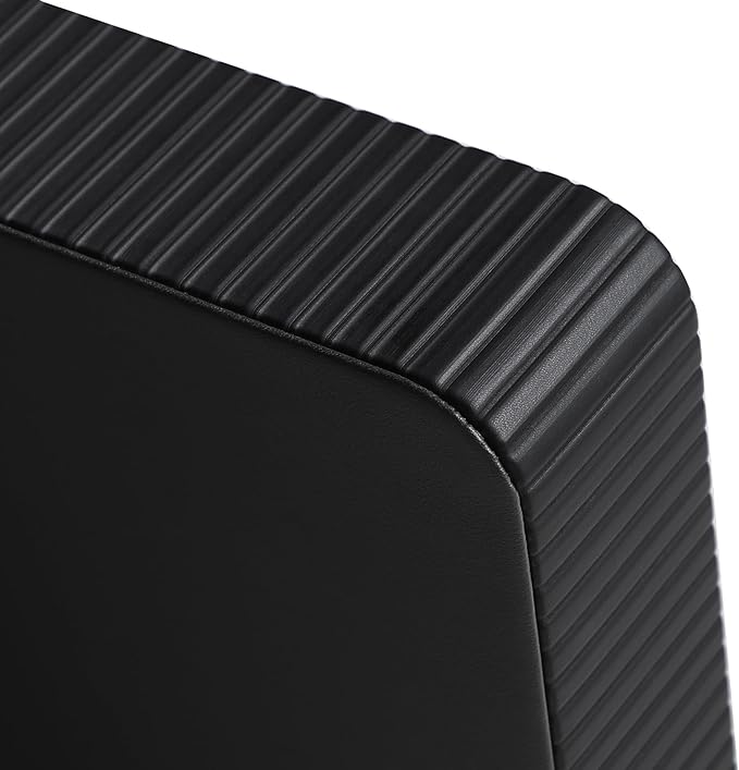 2 Pack Nightstand Organizer Tray, Decorative Perfume Valet Tray Trinket Dish Catch All Purse Key Bowl, PU Leather Coffee Table Trays for Vanity Dresser Bedside Bathroom Countertop (Black)