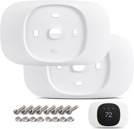 1/2 Packs Trim Plate Compatible with ecobee Smart Thermostat Essential, Wall Plate Bracket Cover, Programmable Thermostat Accessory, Practical Kit, Bracket Mount Cover (2 Packs)