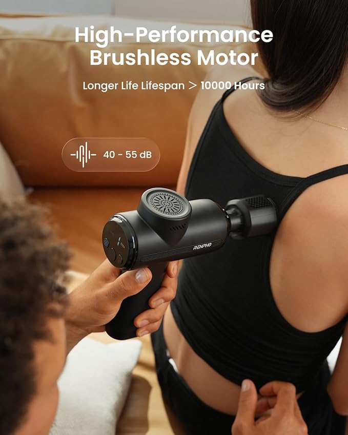 RENPHO Active Thermacool 2 Massage Gun with Heat and Cold Therapy, Professional Deep Tissue Handheld Massager with Carry Case, Percussion Body Muscle Masajeador for Men Women Athletes Back