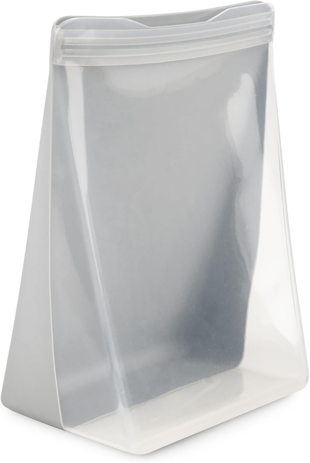 W&P Porter Silicone Reusable Storage Bag, Sandwich (36oz Stand-Up), Slate, Food Storage Container, Microwave and Dishwasher Safe, Easy Cleaning