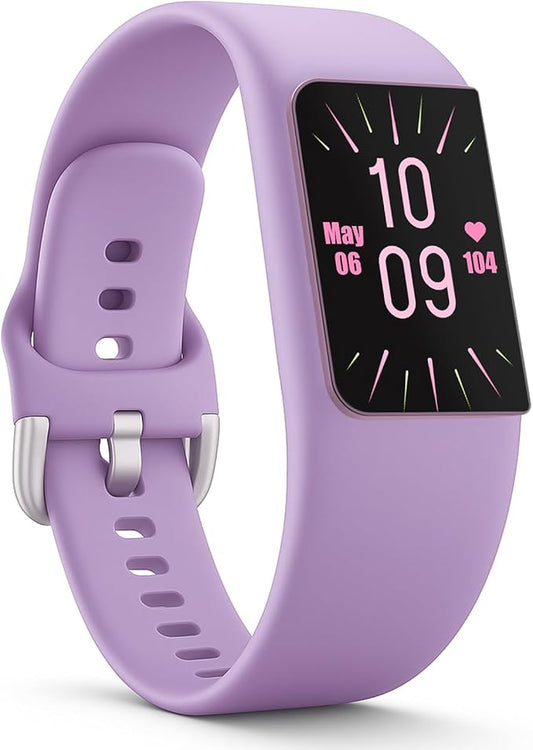 FITVII Fitness Tracker, Slim AMOLED Fitness Watch 2025 with 24/7 Heart Rate, Blood Pressure, Blood Oxygen, Stress Monitor, Step Calorie Counter, IP68 Waterproof Smart Watch for Women Men