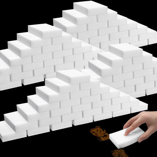 500 Pcs Magic Sponge Eraser Bulk Foam Sponge Cleaning Pads Multi Surface Household Cleaning Kitchen Dish Sponges Non Scratch Scrub Sponge Pads for Sink Bathtub Floor Bathroom Wall Cleaner