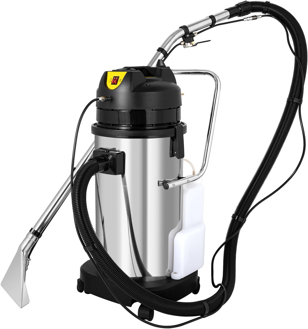 Professional Carpet Cleaner Stainless Steel Cleaning Machine Multi Purpose Wet & Dry Vacuum Cleaner Portable Cleaning Machine Powerful, Easy to Use for Hotel Office Restaurant
