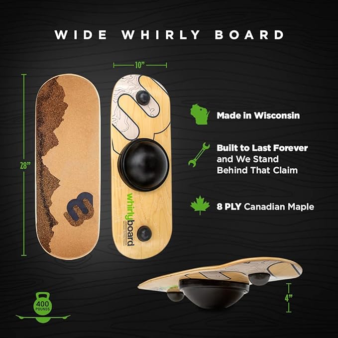 Wide Standing Desk Balance Board - Anti Fatigue Balance Board for Standing Desks