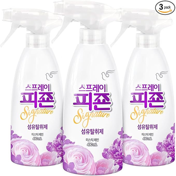 PIGEON Fabric Refresher, White Floral & Peach, Odor Eliminator for Home, Couch Spray Deodorizer, Fabric Refresher Spray for Furniture, Bed, Clothing, Curtains, Mystic Rain – Pack of 3