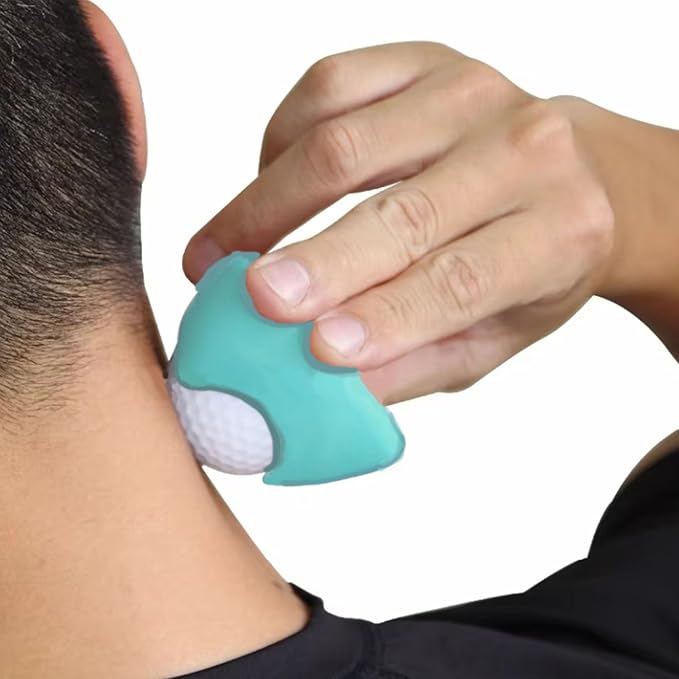 Neck Massager& Massage Ball Set, Neck Massager for Pain Relief deep Tissue, Handheld Neck and Back Massager Body Foot Roller