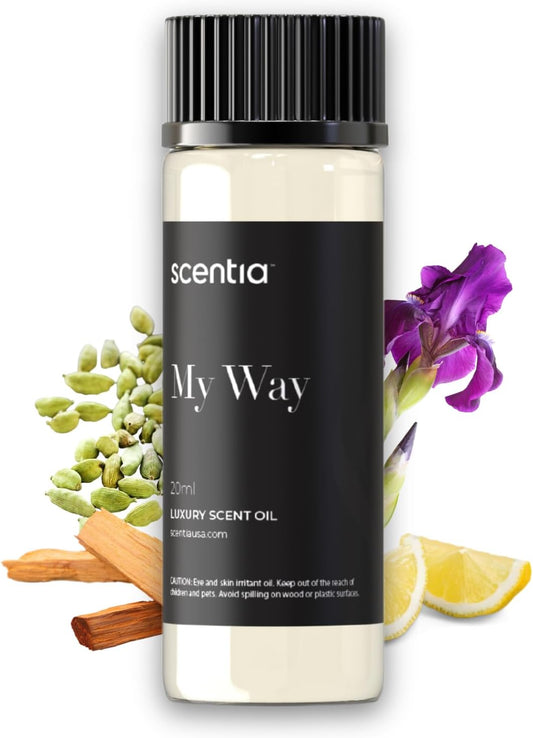 Scentia My Way Hotel Diffuser Oil Inspired by The 1 Hotel Miami Beach - 20 ml 0.67 fl oz - Fragrance Oil Blend Sandalwood, Cedar & Lemon Notes for Aromatherapy Diffusers Humidifiers, Thanksgiving Gift