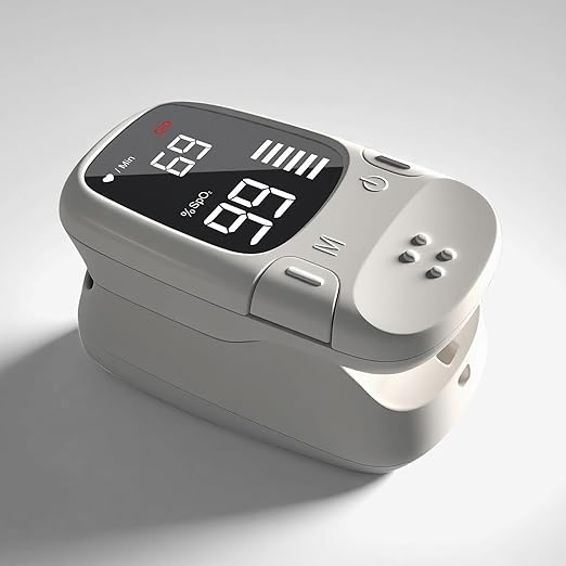 Fingertip Pulse Oximeter with Large LED Display, Accurate Spo2 & Heart Rate Monitor for Home Use, Sports, and Outdoor Activities