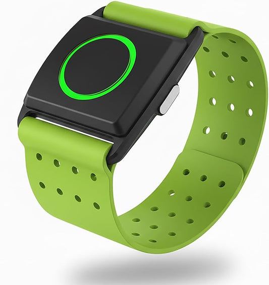 EZON Heart Rate Monitor Armband, ANT+ Bluetooth 5.1, 5-Color LED Zone Indicator, 4-Channel Precise Sensor for Exercise, Rechargeable
