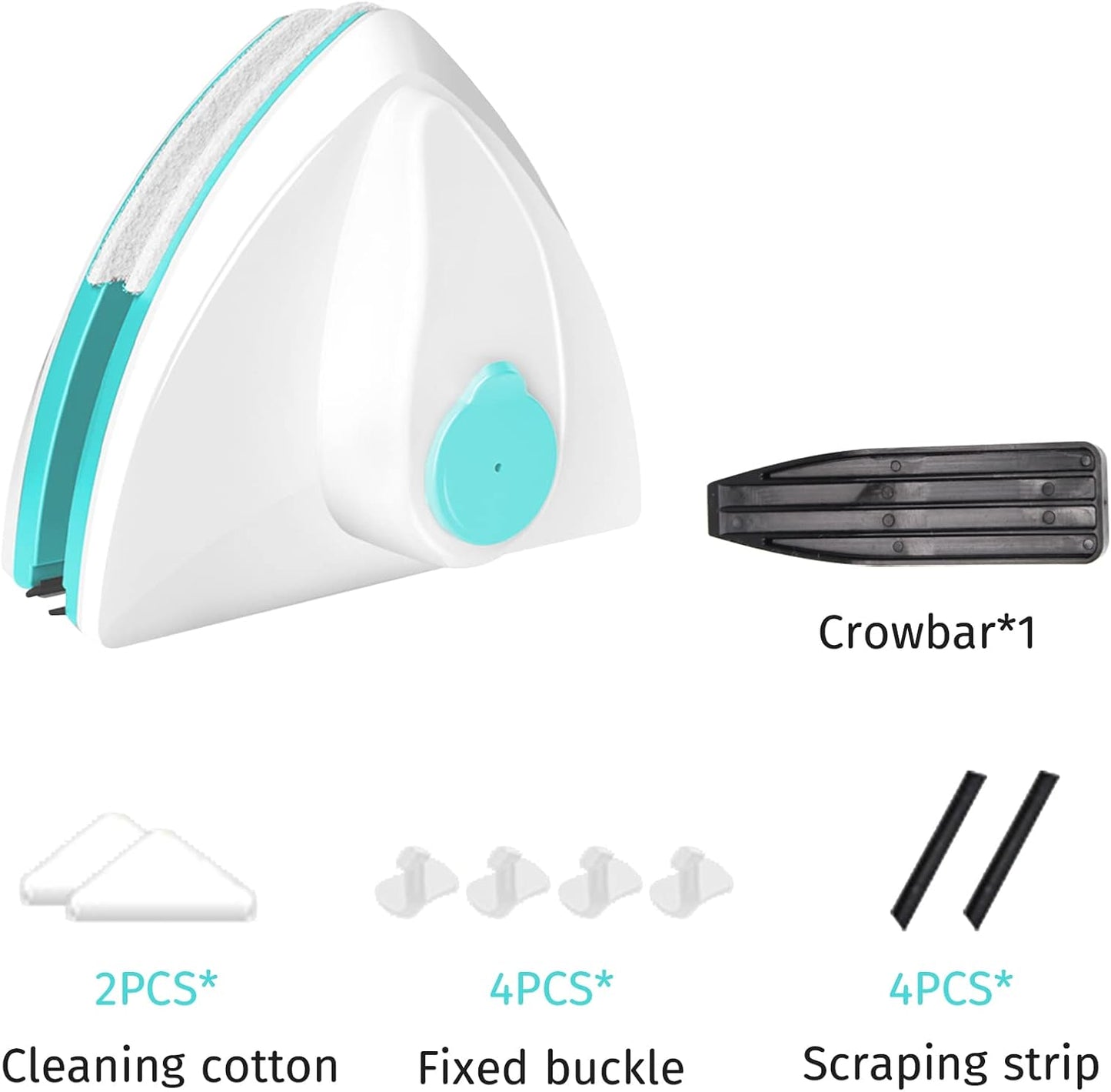 Water-filled Magnetic Glass Brush Double Side Glass Cleaning Brush For Window Cleaning Household Cleaning Tool Magnetic Window Cleaner Brush Thickness 0.6''- 1''(15-26mm)