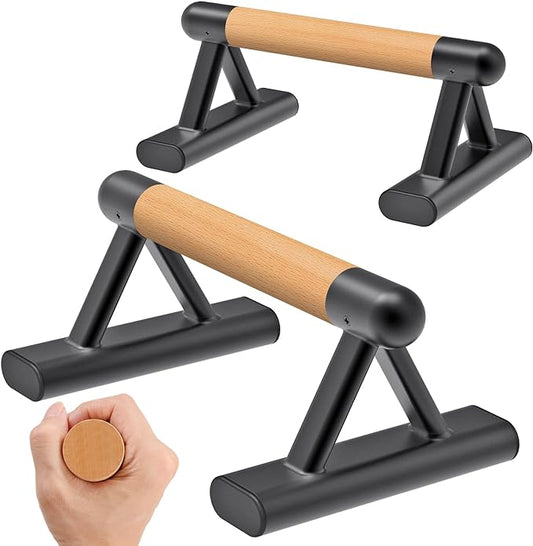 SELEWAERE Parallettes Floor Workout Push Up Handles Non-Slip Pushup Bars Handstand Bars for Calisthenic Fitness Sturdy Steel Tubing, Load up to 600 lbs
