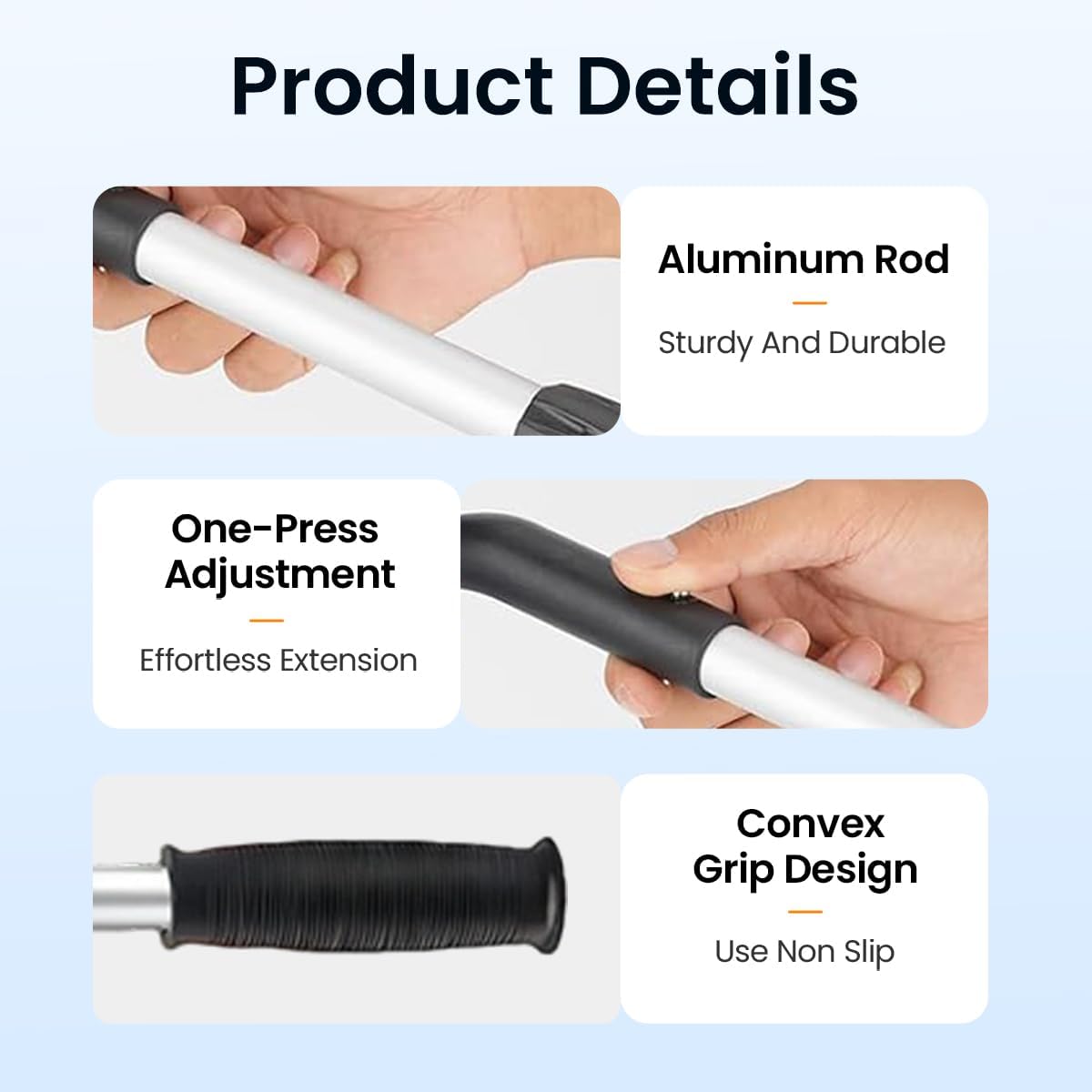 Windshield Window Cleaner Tool, Longer Extendable Glass Cleaning Tool with Microfiber Pads and Spray Bottles,Glass Wiper Kit for Car Windshield & Home Windows (Grey Set)