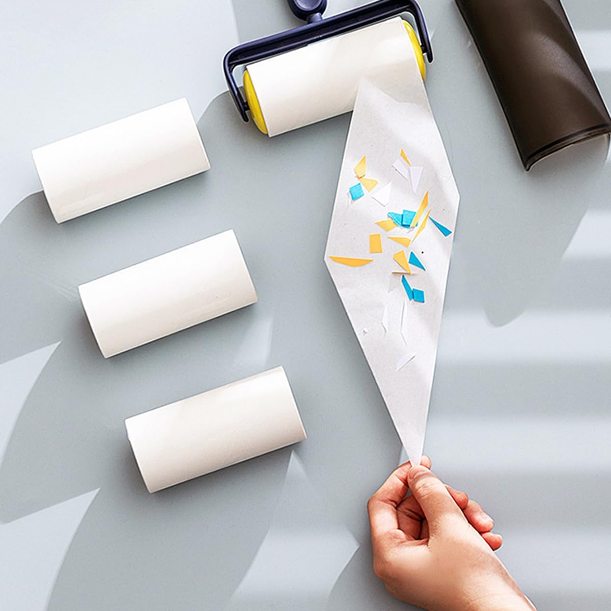 Lint Roller Refills 4 inch Extra Sticky Pet Hair Roller Replacement Refills Only, Inside Diameter 1.5 inch, 60 Sheets per Roll (Pack of 4, Total 240 Sheets)