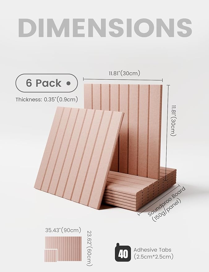 Large Felt Bulletin Board 36" x 24" Cork Board Alternative-6 Pack with 40 Safe Removable Adhesive Tabs, Cork Boards for Walls Cork Board for Home Office Classroom Pin Board (Pink)